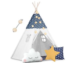 5903890609771 Namiot tipi dla dzieci ze światełkami Nukido - granatowy Nukido