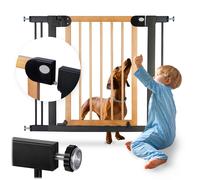 Nukido Barrière d'escalier 90° sans perçage – Réglable 76–104 cm, Marron/Noir pour bébé