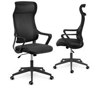 Chaise de bureau en micro-résille Sofotel Labi, noire