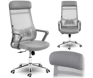 5903890619978 Fotel biurowy z mikrosiatki Sofotel Brema szary Sofotel