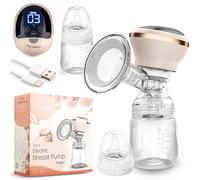 Nukido Tire-lait électrique – Trois phases de succion, 9 niveaux, écran LED, sans BPA – beige doré