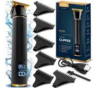 Berdsen Tondeuse à cheveux professionnelle pour homme - Tondeuse à barbe électrique - 6 embouts - 1 à 9 mm - Noir