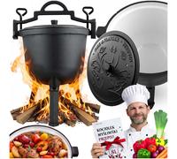 Marmite en fonte émaillée 8 l pour barbecue de feu de camp BD-481 348100