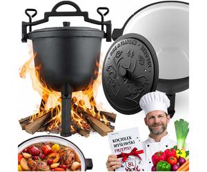 5903890632137 Kociołek żeliwny emaliowany garnek 11l na ognisko grill BD-481 348