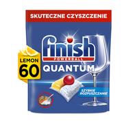 Finish Quantum Tout en 1 60 Tablettes Citron pour Lave-Vaisselle