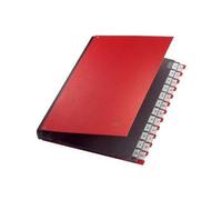 [59240025] LEITZ Trieur, A4, A-Z, 24 compartiments, plastique, rouge