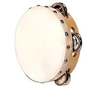 Fuzeau – Tambourin peau naturelle Ø15 cm – Cerclage bois, 4 paires cymbalettes, Enfant 3+