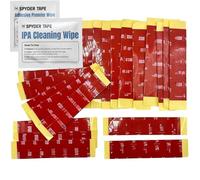 5952 Pastilles adhésives Mousse Double Face 20x80mm 20 pièces - Fixations Fortes étanches pour plaques d’immatriculation et Garnitures Auto - Mousse Acrylique Haute adhérence avec lingette IPA