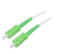 59604 Câble patch fibre OS2 SC/APC, des deux côtés 20 m LSZH blanc Goobay