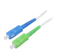 59622 Câble patch fibre OS2 SC/APC, SC/UPC 10m LSZH blanc Application : LAN G...