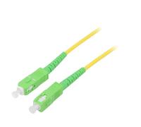 59641 Câble patch fibre OS2 SC/APC, recto-verso 5m LSZH jaune Goobay