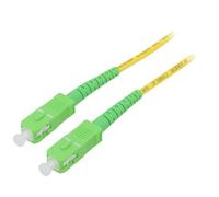 59643 Câble patch fibre OS2 SC/APC, recto-verso 15m LSZH jaune Goobay