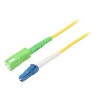 59652 Câble patch fibre OS2 LC/UPC, SC/APC 10m LSZH jaune Application : LAN G...