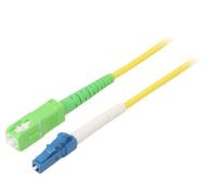 59653 Câble patch fibre OS2 LC/UPC, SC/APC 15m LSZH jaune Application : LAN...