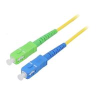59662 Câble patch fibre OS2 SC/APC, SC/UPC 10m LSZH jaune Application : LAN G...