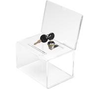 Deflecto Urne Avec Porte-Visuel Et Serrure, Insert 15,2 X 10,2 Cm - L14,9 X H22,2 X P10,8 Cm Transparent