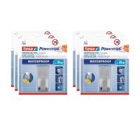 [59707-0-0-6] tesa Lot de 6 Crochets Powerstrips Métal + 2 Languettes Waterpr...