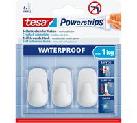 [59782-00000-00] tesa Pack 3 Crochets Design Powerstrips WATERPROOF Small Blanc