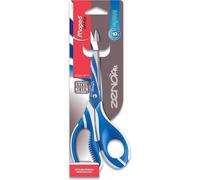 Maped – Ciseaux asymétriques Zenoa Fit 21cm – Anneaux souples, lamelles décorées – Coloris aléatoire