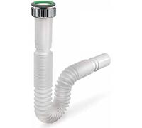 59951 Tuyau d'évacuation 1½ x 40 mm, virole métal, lavabo, siphon, drain cuisine, évier universel