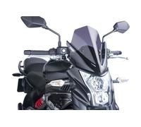 5997 - accessoire de pare-brise à main en forme de dôme compatible avec kawasaki er-6n 2012-2016 COULEUR FUMÉ FONCÉ