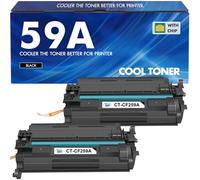 59A cf259a Cartouches d'imprimante Compatibles pour HP 59A 59X LaserJet Pro M404dn Toner M404dw MFP M428dw M428fdw M404n M428fdn M404 M428 M406 M430 CF259X 259A, Pack de 2 Noir