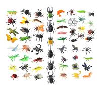 59pcs Insects Jouets réalistes Plastic Bug Toys for Science Project & Cake Topper, Practical Early Educational Animal Model for Toddlers Kids Age 3 4 5 Animal Figures Toddlers 1-3