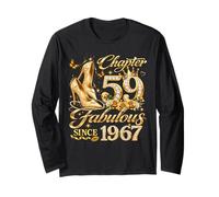 59th Birthday Queen Chapter 59 Fabulous Since 1967 Women Manche Longue
