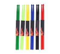 5A Nylon Drumstick Professionnel Léger Durable Antidérapant Tambour Jouant Bâton pour Adultes Enfants Batteurs Bande Pratique Performance 6 Paires Ensemble