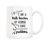 5Aup Tasse à café humoristique pour professeur de mathématiques avec inscription « I'm A Math Teacher of Course I Have Problems » 325 ml