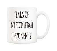 5Aup Tears of My Pickleball Opponents Tasse en céramique - Drôle idéal pour les joueurs, papa et amis - Tasse pour la fête des pères, la fête des mères et les vacances - Tasse à café de 325 ml pour