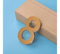 5CM/ 7CM/ 10CM Autocollant Mural 3D En Brique De, Lettres De Maison Auto Adhésives, Numéros De Pièce for Portes, Lettre Extérieure for Adresse De Maison, Plaque De Numéro De Maison(Gold,8,5CM)