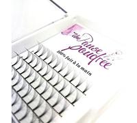 5D 0.10 courbure C 8mm 9mm 10mm 11mm 12mm 13mm 14mm Une Pause Poudree Boite Extensions de Cil Volume Russe Faux Cils en Soie Synthétique Qualité Supérieur Marque Française (0.10 C, 8-14 mixt)