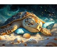 5D Adulte Diamond Painting Complet Kits, Escargot Tortue DIY Numérique Mosaïque Gemme Art, Décoration Murale à la Maison, Cadeaux pour Les Filles 80x100cm YN5N-200