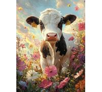 5D Animal Diamant Painting Kit, DIY Bovins Des Hautes Terres Art du Diamant Complet Kits, Diamond Art Kits Strass Point de Croix Cristal Painting Adultes, Kit artisanal Débutants 90x120cm Ja0z-482