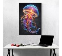 5D Animal Diamond Painting Kit pour Adulte, MéDuse Peinture Diamant Adulte, Bricolage Diamant Cristal Point de Croix Broderie Diamante Painting, Diamond-Painting pour Cadeau 90x120cm PjY10049 9-2