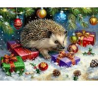 5D Animal Peinture Diamant Painting Kit, DIY Hérisson Activité Manuelle Adulte Diamant Complet Kits, Diamond Art Kits Strass Point de Croix Painting pour Adultes Débutants Maison Décor 60x80cm W0J-342