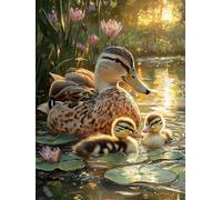 5D Animal Peinture Diamant Painting Kit, DIY Le Canard Artistiques Art du Diamant Complet Kits, Diamond Art Kits Strass Point de Croix Painting pour Adultes Débutants Halloween 40x50cm y0l-900