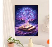 5D Arbre de la vie Diamond Painting Kit,DIY Broderie Art du diamant pour Adultes,Strass Kits de Peinture sur Diamant Point de Croix painting Salon Chambre Autocollant Mural Décor Round Drill 50x70cm