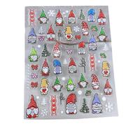 5D Autocollants de Noël pour nail art du Nouvel An Décalcomanies Flocon de neige Bonhomme de neige Noël Vacances Décorations d'ongles