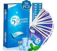5D Bande Blanchiment Dentaire Puissant, Non-sensible White Bandes Blanchissantes Dents, Teeth Whitening Strips à Adhérence Unique, Avec Facteurs de blanchiment, 56 pièces pour 28 jours, Saveur menthe