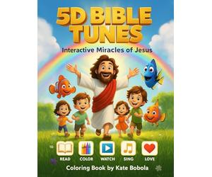 5D Bible Tunes: Interactive Miracles of Jesus: A joyful interactive coloring book for kids with Bible stories and animated songs
