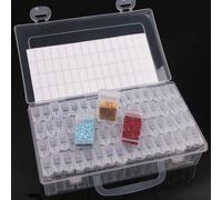 5D bricolage diamant peinture outils accessoires boîte de rangement conteneur diamant broderie accessoires perceuse boîte mosaïque conteneur étui 56 Grids White