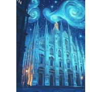 5D Cathédrale des cent fleurs Peinture Diamant Painting Kit, 30x40cm y-40