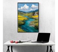 5D Ciel Diamond Painting Kit pour Adulte, RivièRe Peinture Diamant Adulte, Bricolage Diamant Cristal Point de Croix Broderie Diamante Painting, Diamond-Painting pour Cadeau 70x95cm PjY8687 P-R