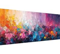 5D couleur Diamond Painting, abstrait Peinture Diamant Adulte, Peinture Diamant Artisanat Strass Point de Croix Broderie Diamant Kit Complet, Broderie Diamant pour Décoration Intérieur 150x70cm N_7