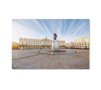 5D Diamant Broderie,Vue matinale de la Grande Place Stanislas et de Son Monument dans Le Vieux Nancy, France,5D Plein Rond Diamant Peinture Point De Croix Image De Strass Diamant Mosaïque(50x50cm)