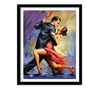 5D Diamant Peinture Kit Forage Complet couple, danse, tango 30x40cm Bricolage 5D Broderie Diamant,Peinture Diamant par Numéro, Peinture Diamant Mosaique Maison décoration Murale