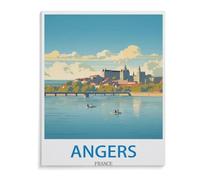 5D Diamant Peinture Point de Croix Broderie，Angers France，Diamond Painting Strass Complet , Croix Peinture Strass Salon Chambre Stickers Home Décoration Murale（50 x 60 cm/19.68 x 23.62 pouces）-M91