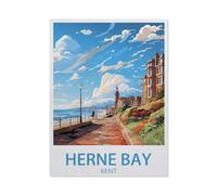 5D Diamant Peinture Point de Croix Broderie，Herne Bay Kent，Diamond Painting Strass Complet , Croix Peinture Strass Salon Chambre Stickers Home Décoration Murale（30 x 40 cm/11.81 x 15.74 pouces）-BR96